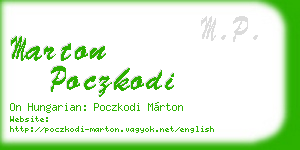 marton poczkodi business card