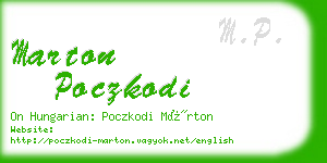 marton poczkodi business card